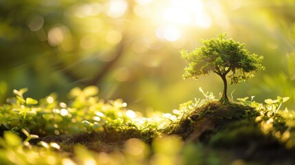 Wall Mural - small tree, eco concept.. generative ai