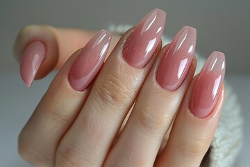 Wall Mural - neutral nail art colors manicure professional photography
