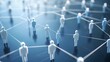 © Bijac - professional social network concept connected human figures representing business relationships and networking