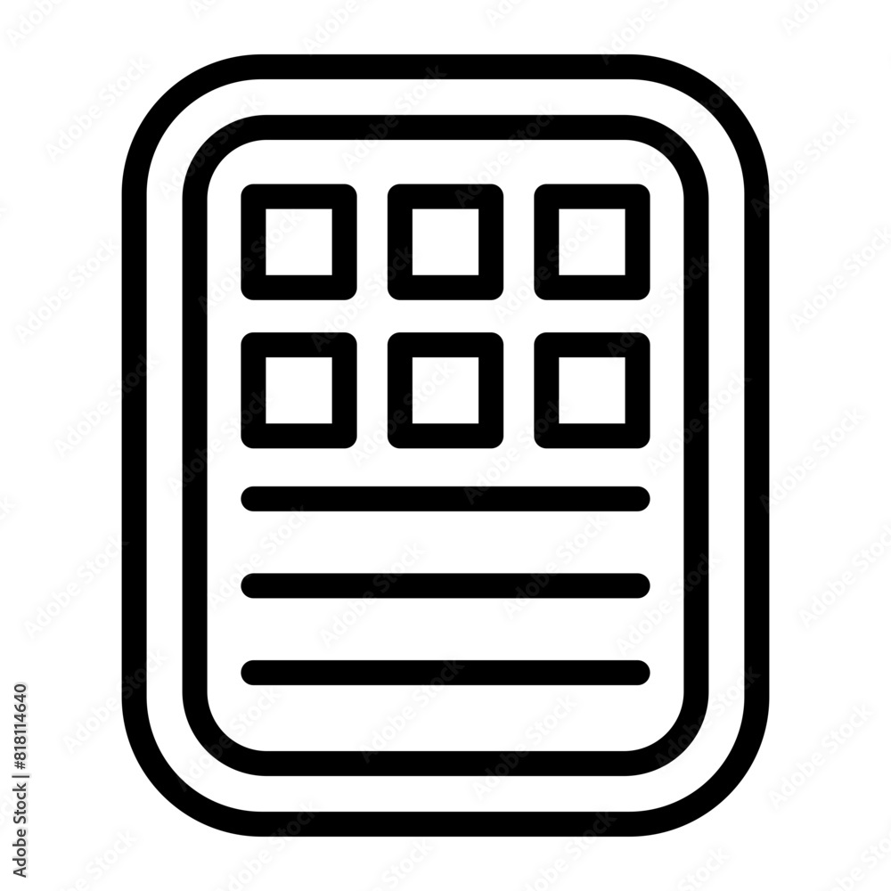 Storyboard Vector Line Icon Design