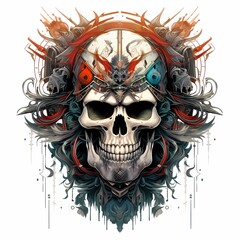 Wall Mural - skull army art illustration