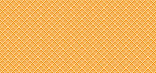 Background pattern texture wafer waffle. Ice cream cone vector texture.	