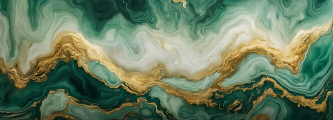 Background green gold abstract texture marble pattern liquid ink paint. Dark background green gold luxury stone wallpaper golden watercolor foil agate black art design emerald color fluid water moder	