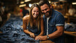 © AS Photo Family - Happy Fashion Designers Collaborating on Denim Projects in Studio