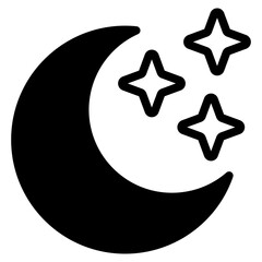 Sticker - cresent moon with sparkle