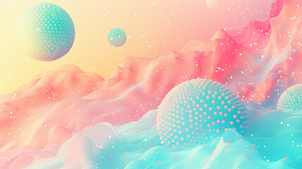 Wall Mural - abstract background with planet. 3d rendering, 3d illustration