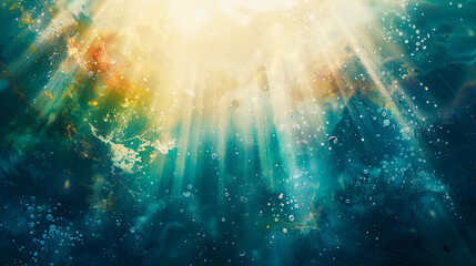 Wall Mural - abstract background with grunge texture and bright rays of light on it