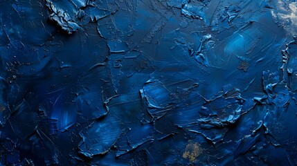 a blue paint texture with a dark background.