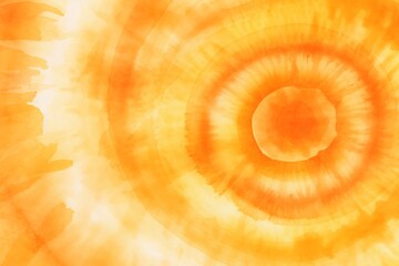 Wall Mural - Watercolor orange Tie Dye background. Generative AI