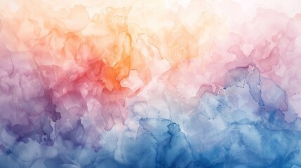 Wall Mural - A colorful painting with a blue and purple background and a pink