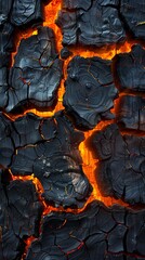 Wall Mural - A close up of lava and fire.