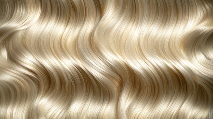 Canvas Print -  Close-up of wavy hair with light brown and light blonde highlights against a black backdrop