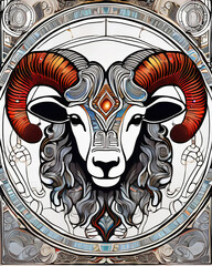 Wall Mural - Aries Zodiac Sign