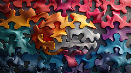 Wall Mural - a puzzle logo or abstract art with autism , autism awareness , Can be used for banners, backgrounds, badge, icon, medical posters, brochures, print and health care awareness campaign for autism