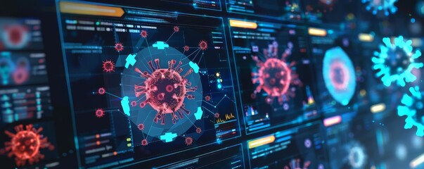 A detailed image of a virus detection program running on a computer screen