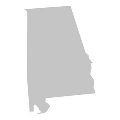 Wall Mural - a gray outline of the state of alabama
