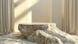 © Zunaira - make mosaic  podium background 3d aesthetic with a stone