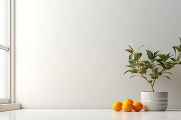 Wall Mural - orange and green plant in a vase