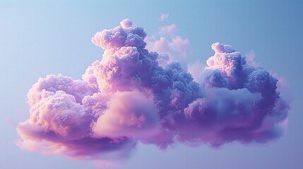 Wall Mural - fluffy cloud, floating lazily across the sky