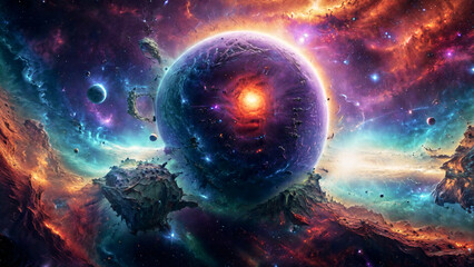 a breathtaking space nebula galaxy