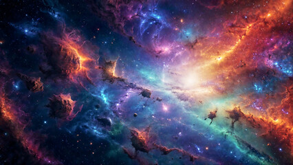 a breathtaking space nebula galaxy