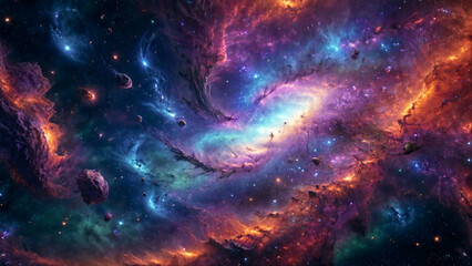 a breathtaking space nebula galaxy