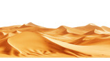 Dunes of the Sahara desert isolated on a transparent background