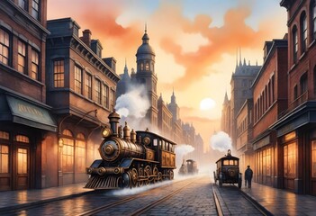 Wall Mural - classical steam engine (68)