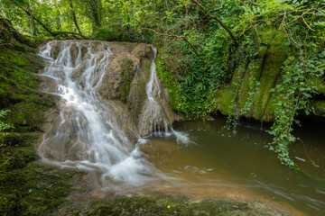 Wall Mural - Waterfall Cascade d'Autoire near Autoire in French highlands, departement Lot, Midi-Pyrenees, France