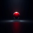 © AiDistrict - 3d render of a red sphere