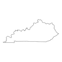 Wall Mural - white outline of the state of kentucky