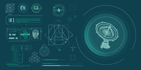Canvas Print - design elements for infographic of data communication.