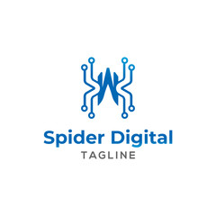 spider technology logo vector internet network symbol icon