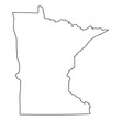 © Maestro - White solid outline of the state of Minnesota
