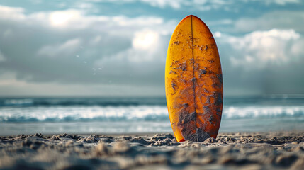 Wall Mural - surfboards on the beach