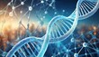 © nino - DNA gene background science helix cell genetic medical biotechnology biology bio