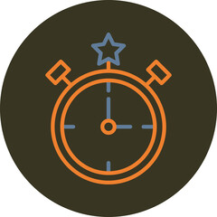 Poster - Timer Line Two Color Circle Icon