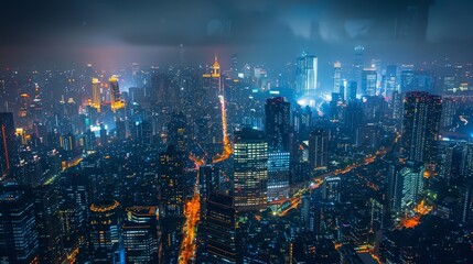 Radiant Urban Nightscape