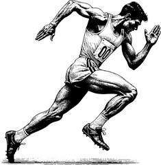 Wall Mural - Running Man Athlete 