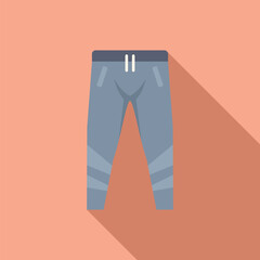 Poster - Vector illustration of stylish sports leggings on a soft pink background