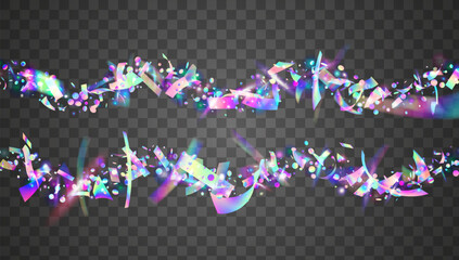 Celebrate Background. Carnival Effect. 3d Ribbon. Light Holographic Explosion. Pink Glare Glitter. Laser Pattern. Surprise Poster. Rainbow Design. Blue Celebrate Background