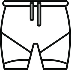 Sticker - Black and white vector outline of modern snug men underwear