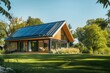 © Viktoryia Labanava - solar panels on the roof of a house close-up against the background of forest