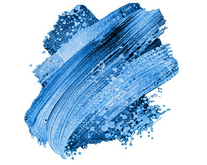  brushstrokes Blue paint in watercolor isolated against transparent. PNG. Brush stroke. Drawing, paint, grunge, ink