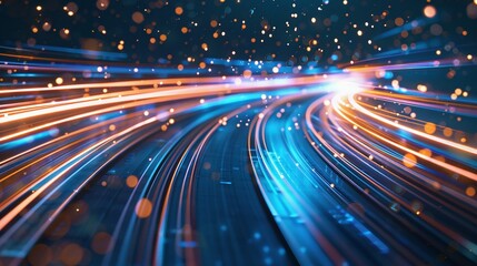 Abstract Tech Background: High-Speed Broadband and Digital Connection