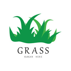 Wall Mural - Grass logo design simple concept Premium Vector