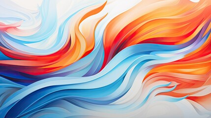 Wall Mural - Vibrant swirls of abstract colors in motion