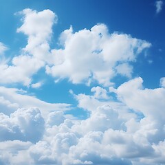 Sticker - White clouds against blue sky background