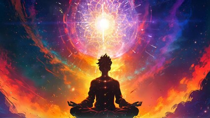 Wall Mural - meditation in the fantasy night