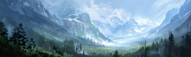 mountain panoramic background